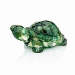 Orignal Jed Green Quartz Tortoise For Vastu Buddha Grah