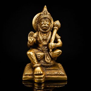 Hanuman Sitting Brass Murti Premium 4 Inch