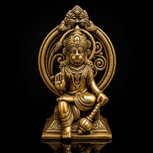 Hanuman Sitting Darbar Premium Brass murti 8 inch
