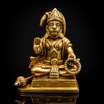 Premium Hanuman Brass Sitting Murti 4 Inch