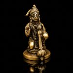 Hanuman Premium Antique Sitting Brass Murti 3 inch
