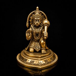 Hanuman Brass Premium Sitting Murti 4 Inch