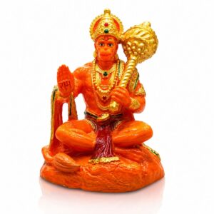 Hanuman Aashirwad Orange Sitting 4 Inch