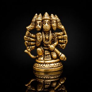 Panchmukhi Hanuman Brass Premium 3 Inch