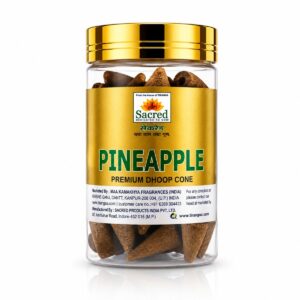 Pineapple Premium Cone Jar Dhoop By Sacred Tiranga Brand