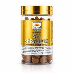 Sai Shraddha Premium Cone Jar Dhoop By Sacred Tiranga Brand