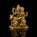 Shiv Parivar Premium Antique Brass Murti 3 Inch