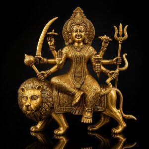 Durga Large size Premium Brass Murti without Base 14 inch
