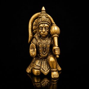 Hanuman Sitting Premium Brass Murti 4 Inch