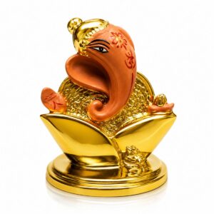 Ganesha Premium Matelic Rasin Orange For Dashboard 2.5 Inch