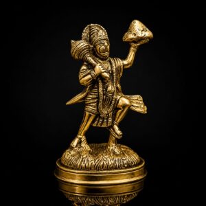 Pahad Hanuman Premium Brass murti 6 Inch