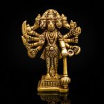 Panchmukhi Hanuman Standing Premium Brass 4 Inch