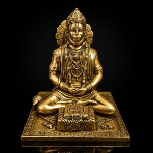 Hanuman Reading Premium Brass sitting Murti 7 inch