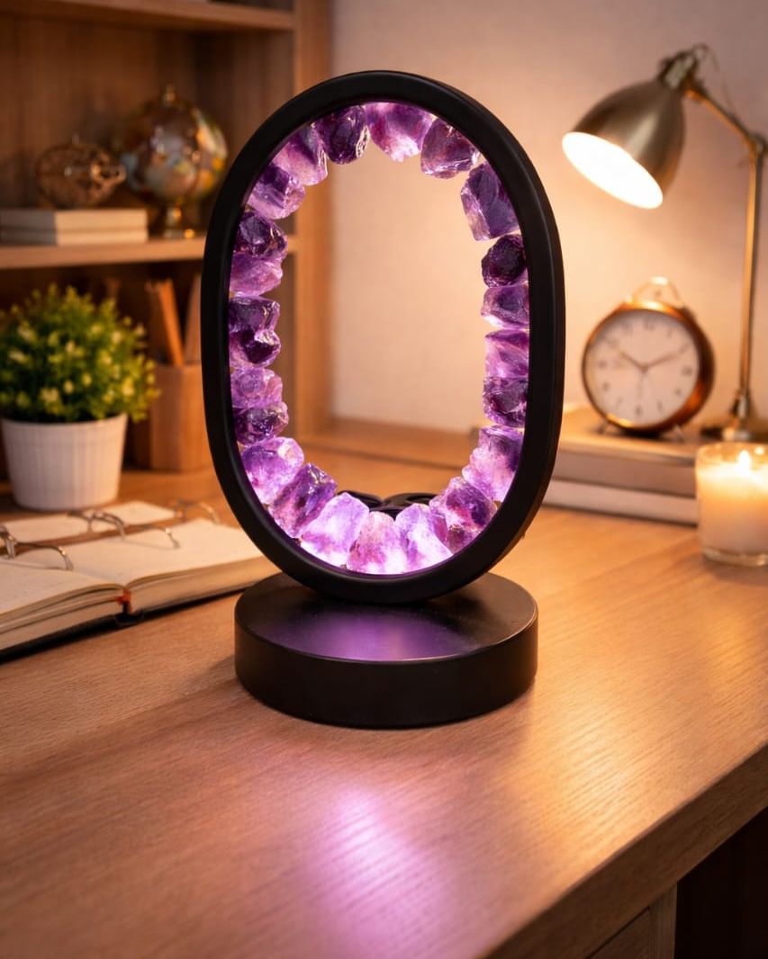 Amethyst Orignal Raw Crystal Night Lamp For Healing