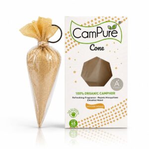 Camphor Hanging Cone For Indore and Car Sandalwood Fragrance