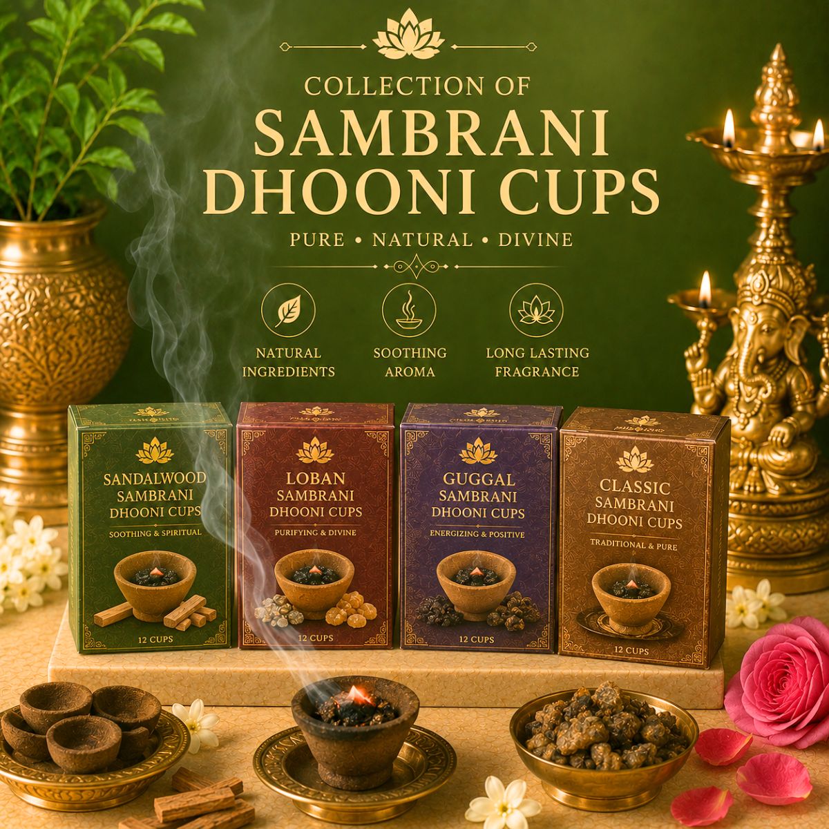 Herbal Sambrani Dhooni Cups