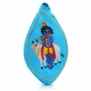 Premium Gau Mukhi Jap Bag For Mala Jaap Krishna Cow