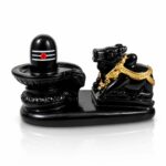 Shivling Nandi Black Marble Dust Premium Washable Murti 2 inch
