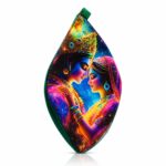 Premium Gau Mukhi Jap Bag For Mala Jaap Radha Krishna Blue