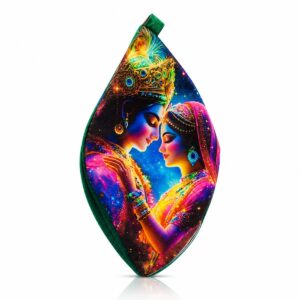 Premium Gau Mukhi Jap Bag For Mala Jaap Radha Krishna Blue