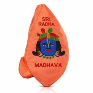 Premium Gau Mukhi Jap Bag For Mala Jaap Madhava Peach Color