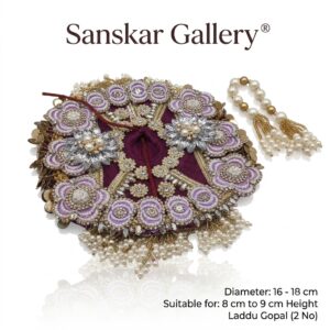 Laddu Gopal Fancy Poshak Maroon Purple 2 No