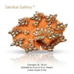 Laddu Gopal Fancy Poshak Peach frill 2 No