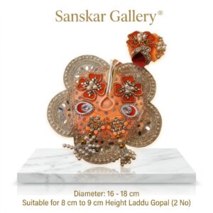 Laddu Gopal Fancy Poshak Peach Color 2 No