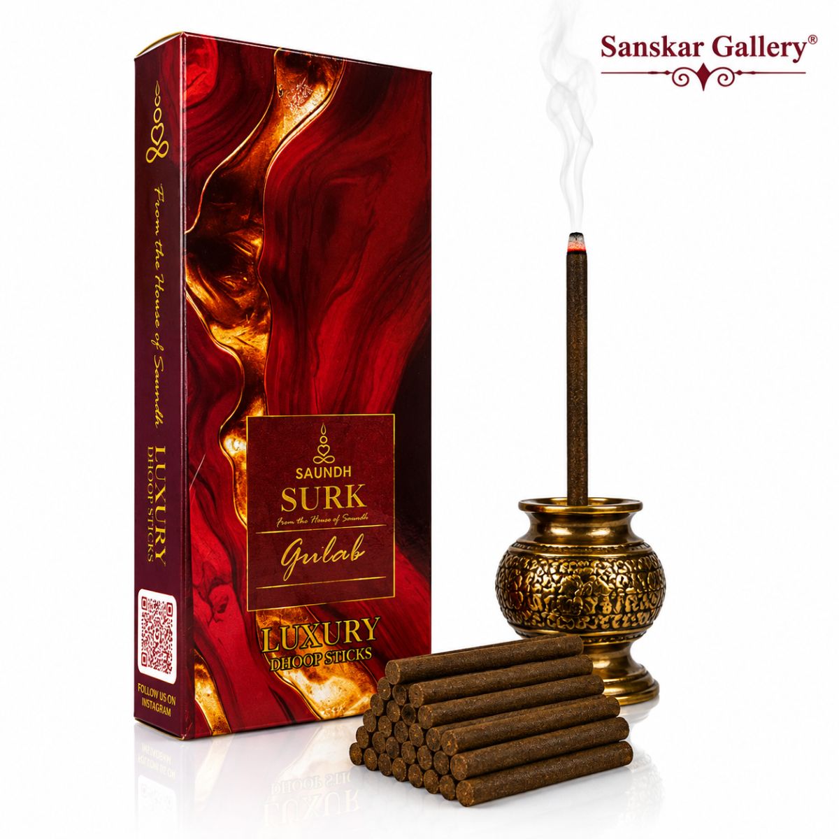 Gulab Surkh Saundh Premium Low Smoke Stick