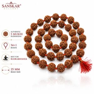 Rudraksha 5 Mukhi Kantha Nepali 54 +1 Bead