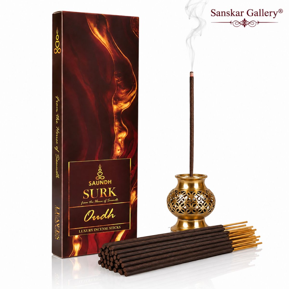 OudhSurkh Saundh Premium Low Smoke Aggarbatti