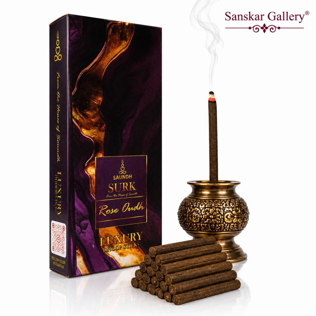 Rose Oudh Surkh Saundh Premium Low Smoke Stick