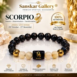 scorpio Original Premium Quartz Bracelate with Selenite Plate