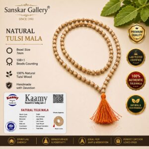 Junglee Tulsi Orignal Lab tested Jaap Mala 108 Bead 7MM