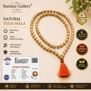 Junglee Tulsi Orignal Lab tested Jaap Mala 108 Bead 8MM