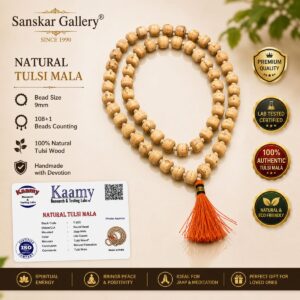 Junglee Tulsi Orignal Lab tested Jaap Mala 108 Bead 9MM