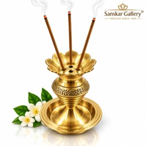 Premium Brass Aggarbatti Stand Kalash Base