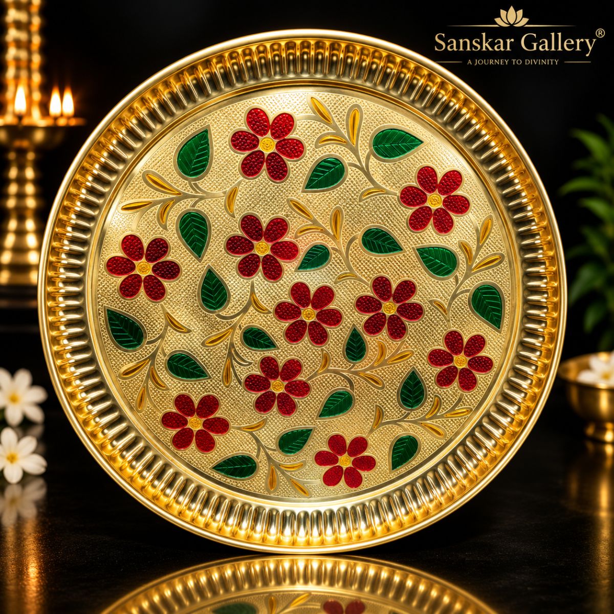 Brass Plate for Pooja Purpose