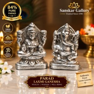 Laxmi ganesha Parad Medium Size 84% Purity