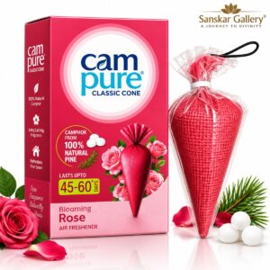 Rose Premium Camphor Hanging Cone for Car and Offices