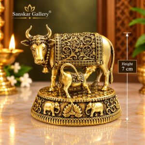 Kaamdhenu Cow Premium Export Quality Brass 7cm
