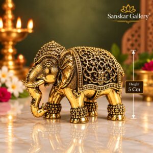 Elephant Premium Export Quality Brass Murti 5 cm Height