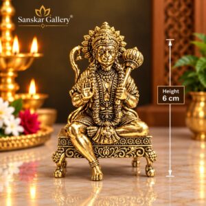 Hanuman Sitting Premium Chauki Export Brass 6 cm