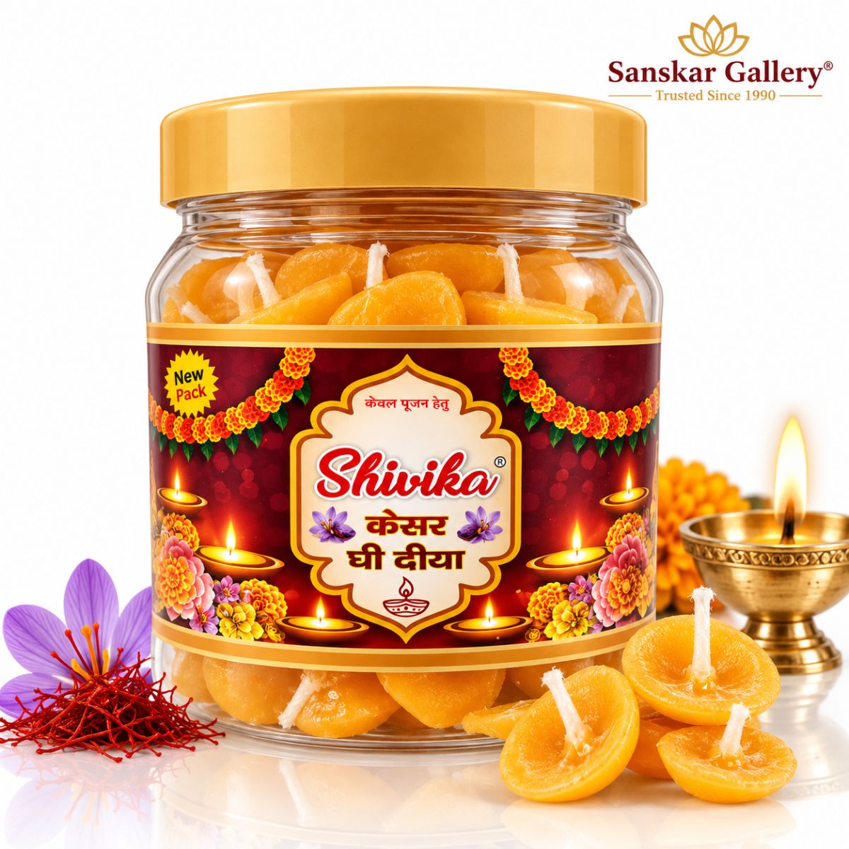 Ghee Batti Readymade Premium Kesar Fragrance