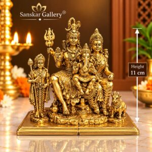 Shiv Parivar Premium Export Quality Brass 11 cm